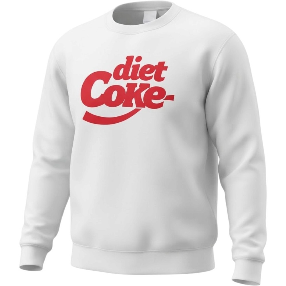 Port & Company Diet Coke Graphic Sweatshirt White Core Fleece Small